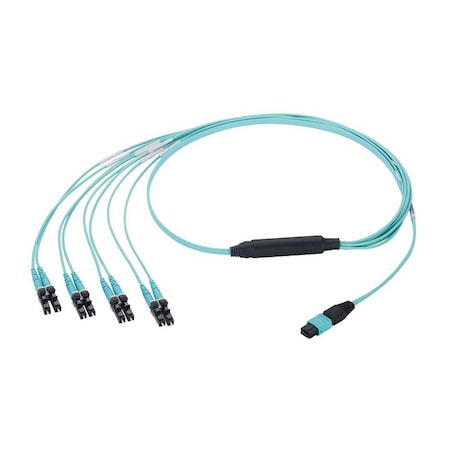 OM4 8F HARNESS OFNP MPO F/LC DUP 61CM FANOUT 4 TO 1 STD IL 3M